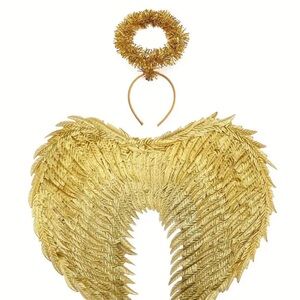 Gold Angel Wings Costume Set
